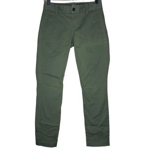 J Crew Frankie Chino Pant Olive Green Size 0 Womens Ankle Pants